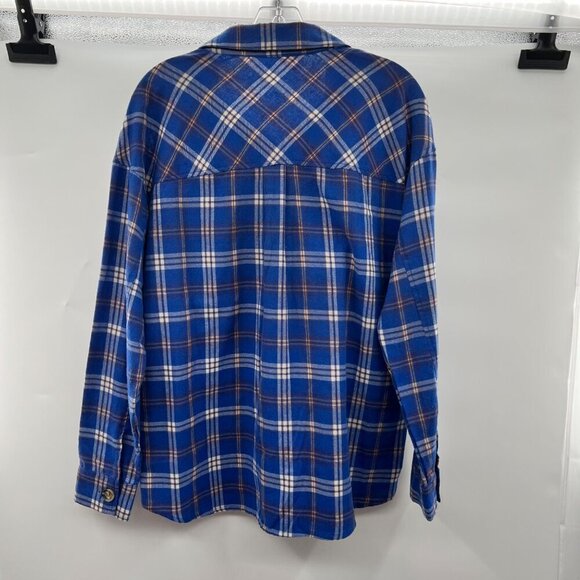 Staccato Women's Plaid Button Up Top Blue/Multi Size Small Long Sleeve - Picture 7 of 9